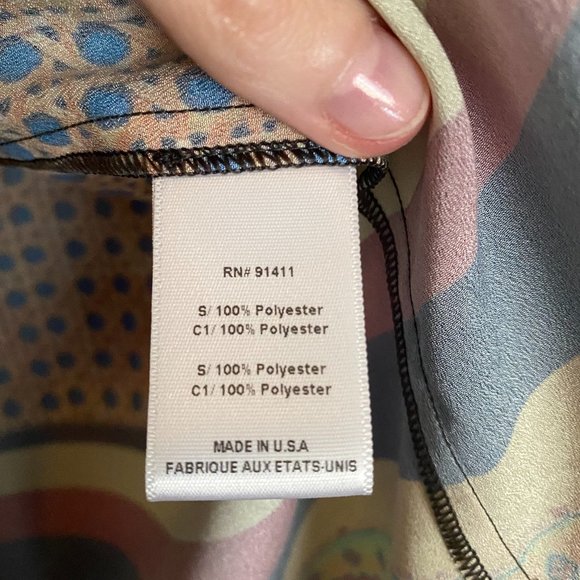 Clover Canyon | Printed Flowy Top | Open Back | Size Small - Picture 8 of 11